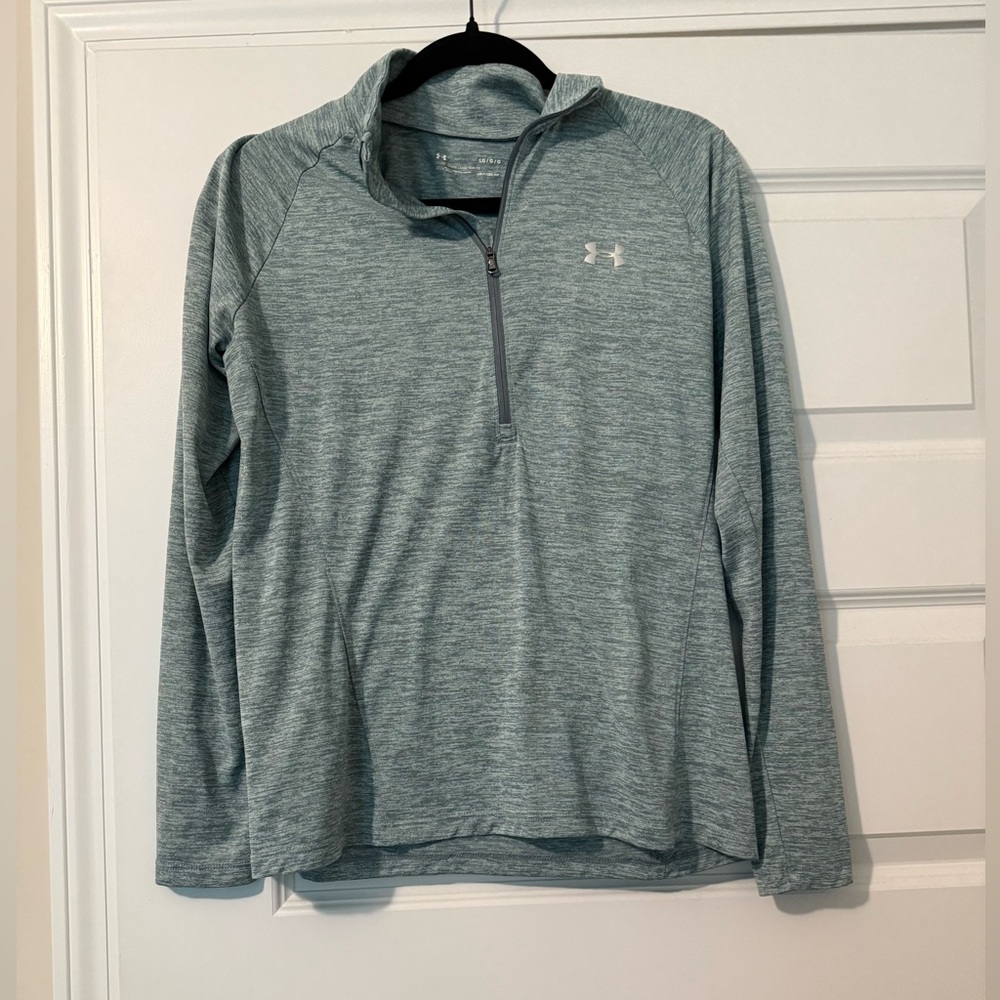 Under Armour Heather Green Quarter-Zip Pullover
